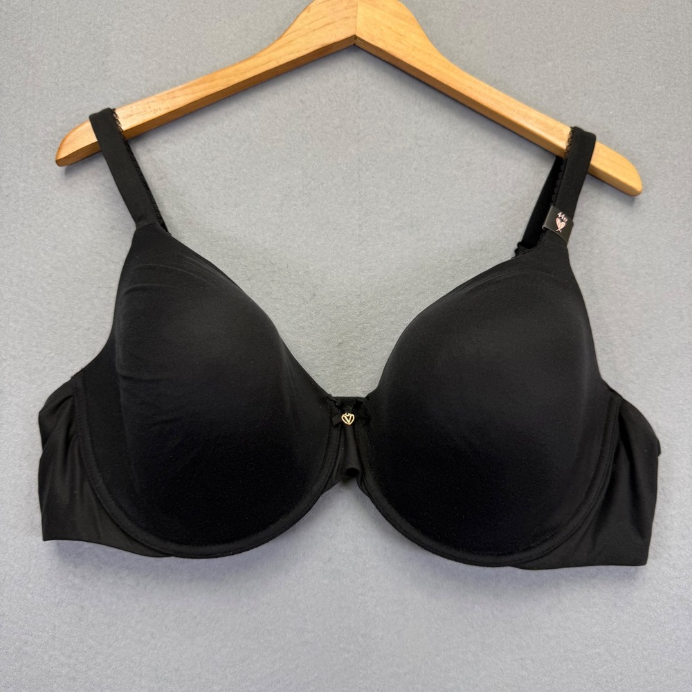 Victoria's Secret Body By Victoria Lined‎ Perfect Coverage Bra Black 44D NEW